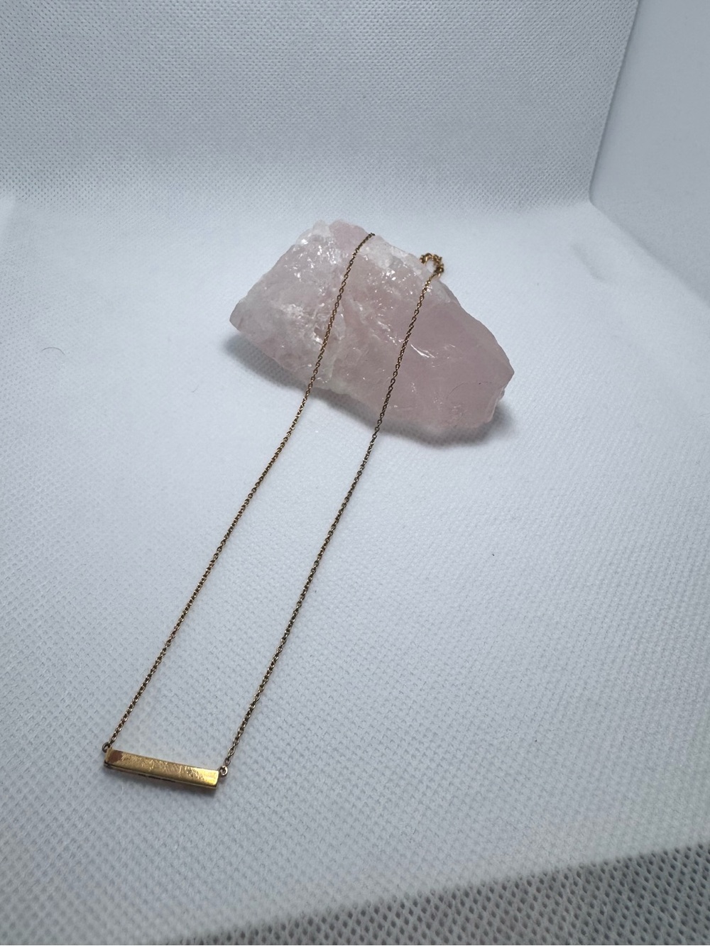 Delicate Gold Vermeil Necklace with Gold Bar Pendant